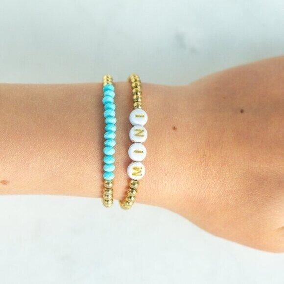 2 Bracelets You PICK Waterproof Gold Stretch Bracelets Women and Child Sizes - Picture 14 of 16